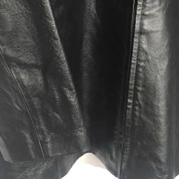 Worthington Jacket Womens XL Black Leather Zip Front Burgundy Lined Classic - Picture 6 of 16